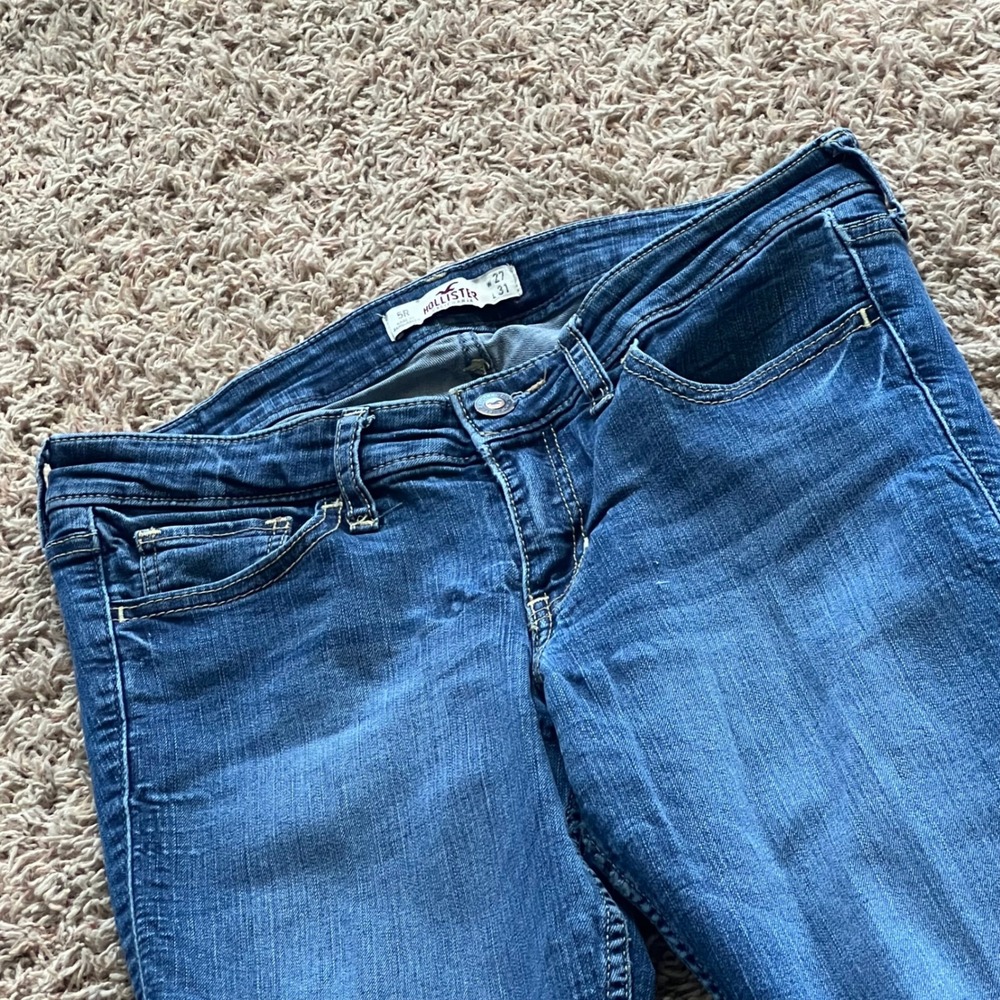 Vintage Hollister Low‎ Rise Skinny Jeans Medium Wash Blue Denim Size 5R W27 L31